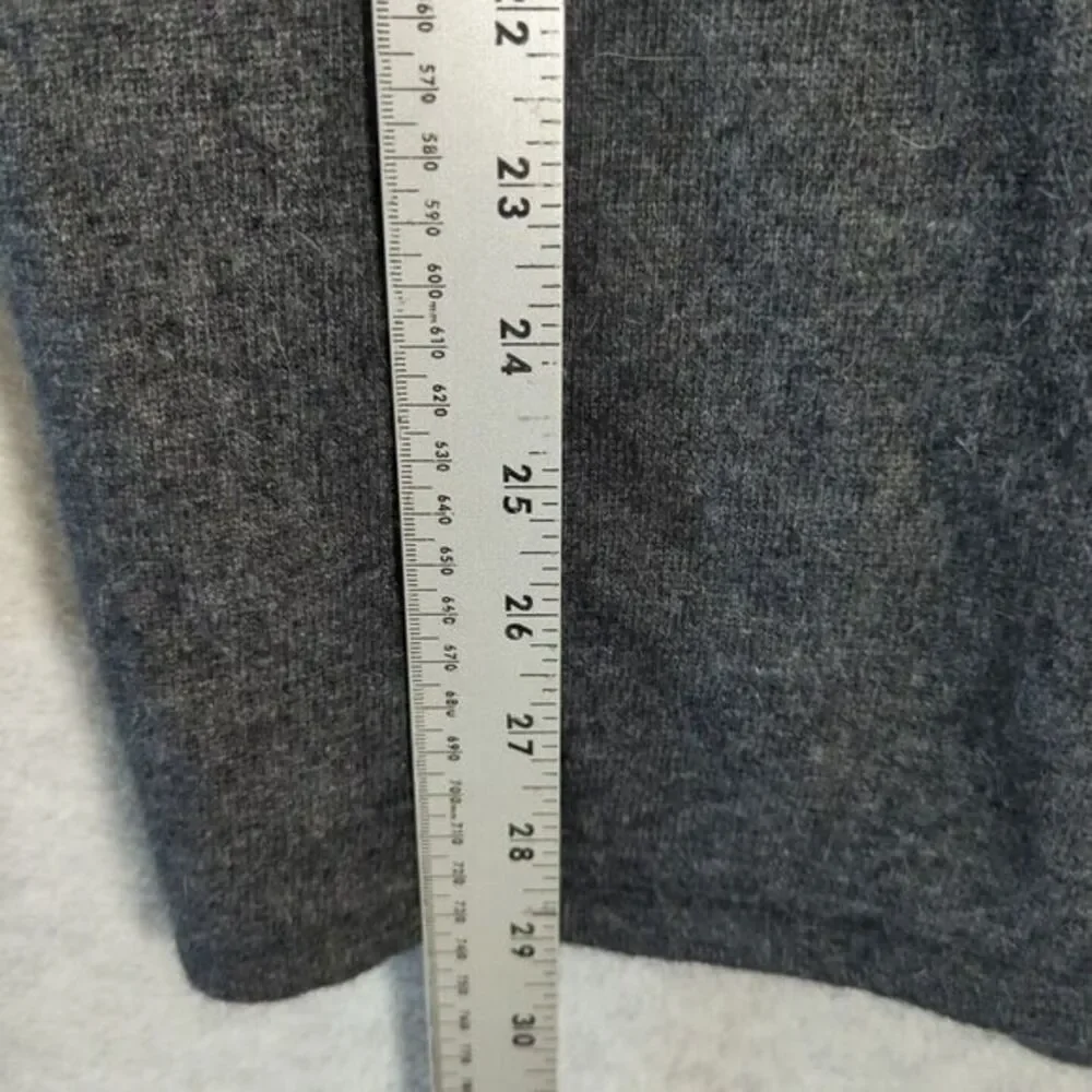 VTG Cynthia Rowley Gray‎ Angora Wool Blend  Cardigan Sweater  Womens M